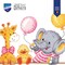 Baby Shower II Counted Cross Stitch Kit – 14CT Cotton Aida, DIY Embroidery for Beginners & Adults, 10.8×8.8 Inch, Home Décor & Gift